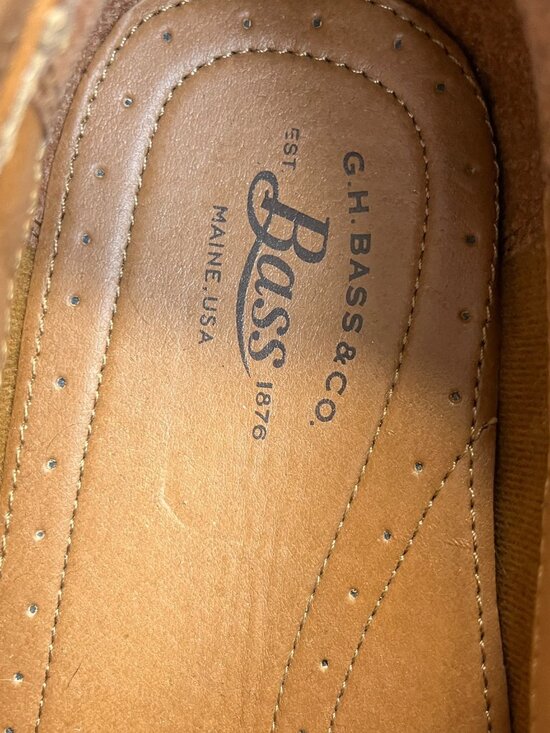 G.H. Bass & Co. Glenn Mens Size 12 Brown Black Casual Classic Slip On Shoes